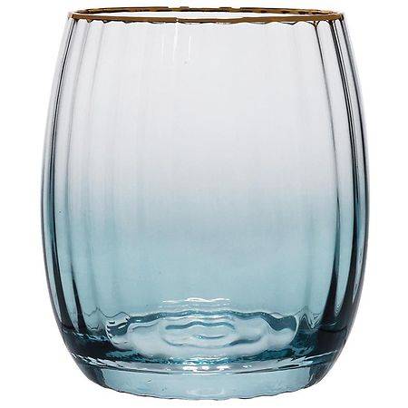 Festive Voice Textured Wine Glass (blue)