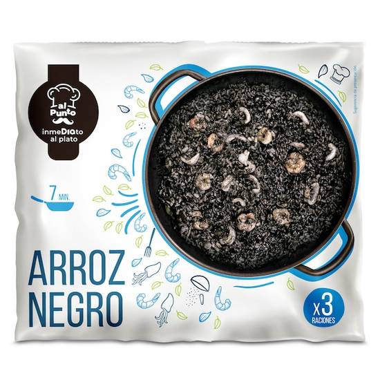 Arroz nego con calamar y gambas Al Punto bolsa 600 g