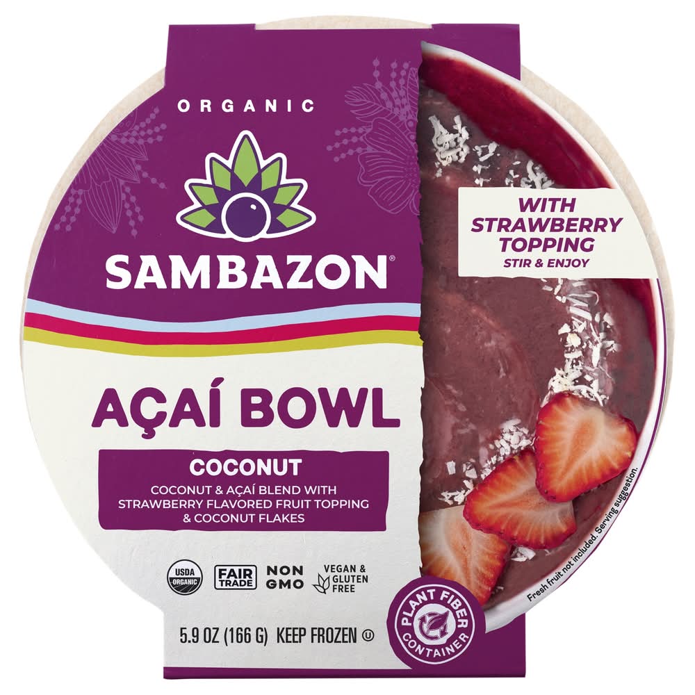 Sambazon Organic Coconut Acai Strawberry Rte Bowl (5.9 oz)