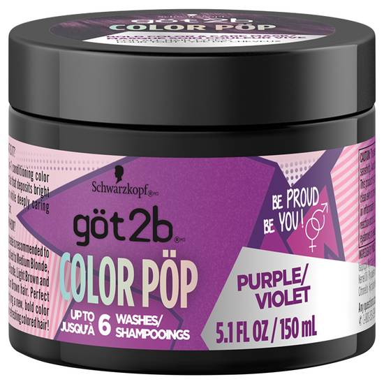 Got2b Color Pop Semi-Permanent Hair Color Mask Purple
