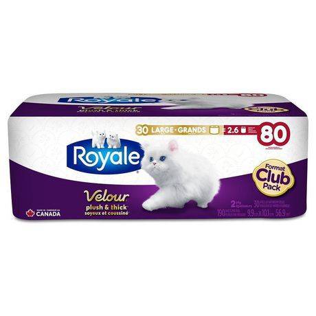 Royale Soft Toilet Paper Velour Plush and Thick