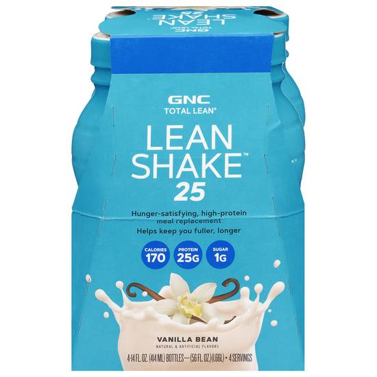 Gnc Total Lean Bean Lean Shake 25 (4 pack, 14 fl oz) ( vanilla)