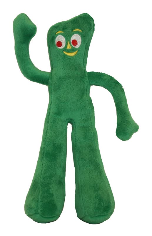 Multipet Gumby For Dog Green Plush Dog Toy Medium 1 Pk