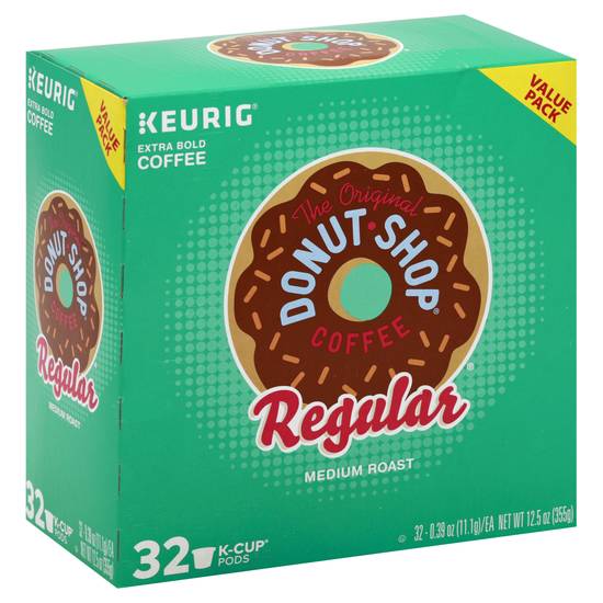 The Original Donut Shop Medium Roast Regular Coffee K-Cup Pods (32 ct, 0.39 oz)