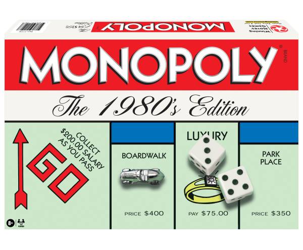 Winning Moves Monopoly The 1980's Edition Tabletop Game, Ages 8+
