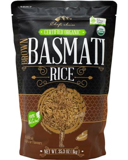 Chef's Choice Organic Brown Basmati Rice (1kg)