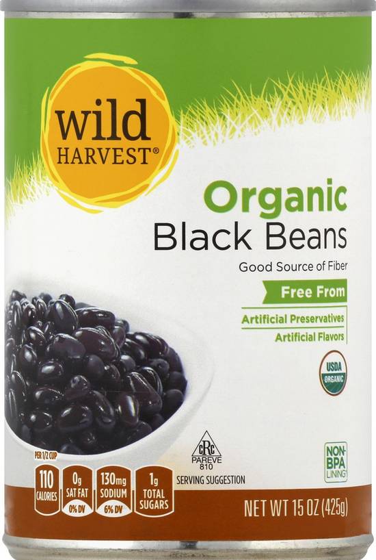 Organic Black Beans Wild Harvest 15 oz
