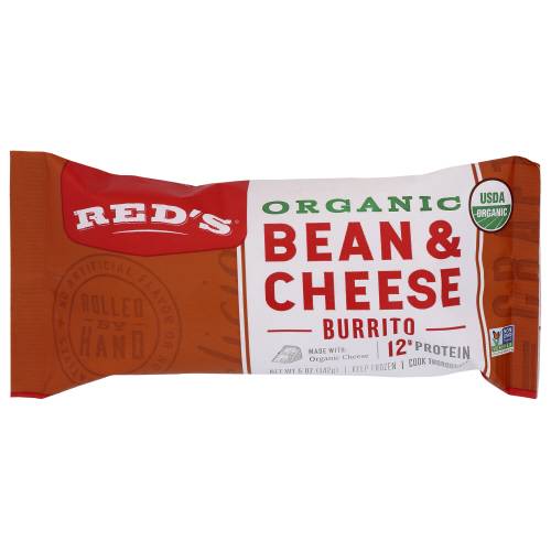 Red's All Natural Organic Bean, Rice & Cheddar Burrito