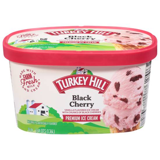 Turkey Hill Premium Ice Cream (vanilla with black cherry)