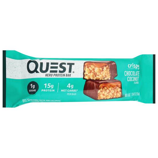 Quest Crispy Chocolate Coconut Flavor Hero Protein Bar
