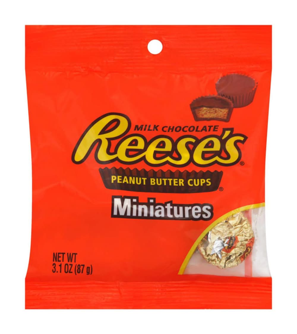 Reese'S Milk Chocolate Peanut Butter Minis Candy Peg Bag 3.1 Oz.