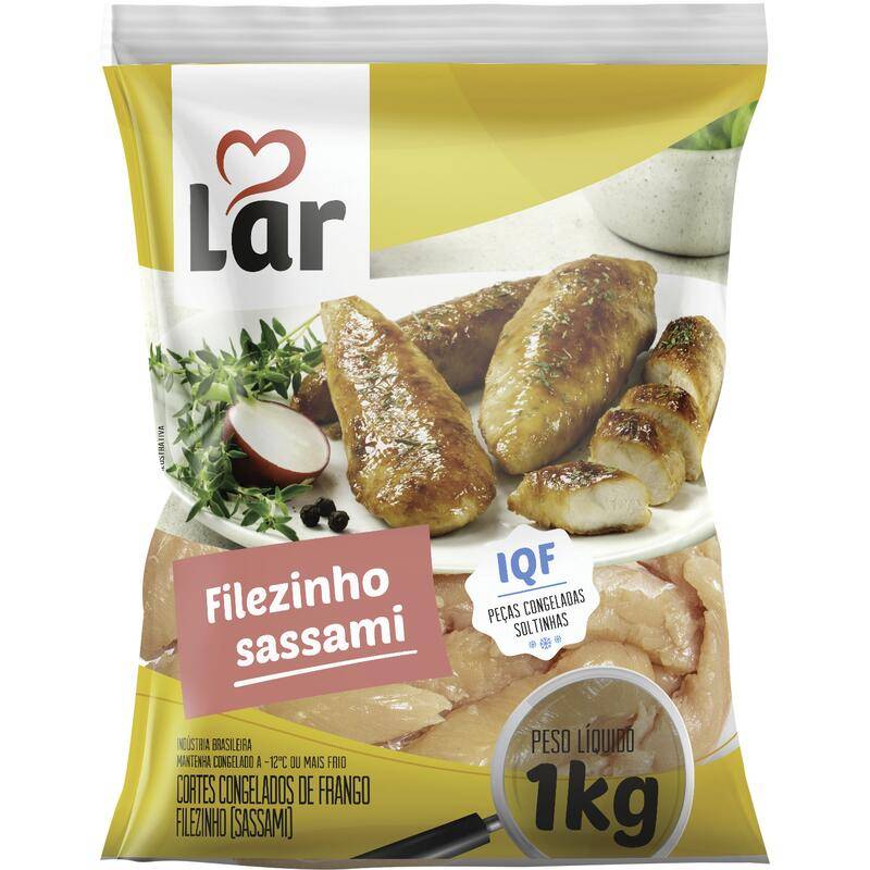 Lar filezinho de frango sassami congelado (embalagem: 1 kg aprox)