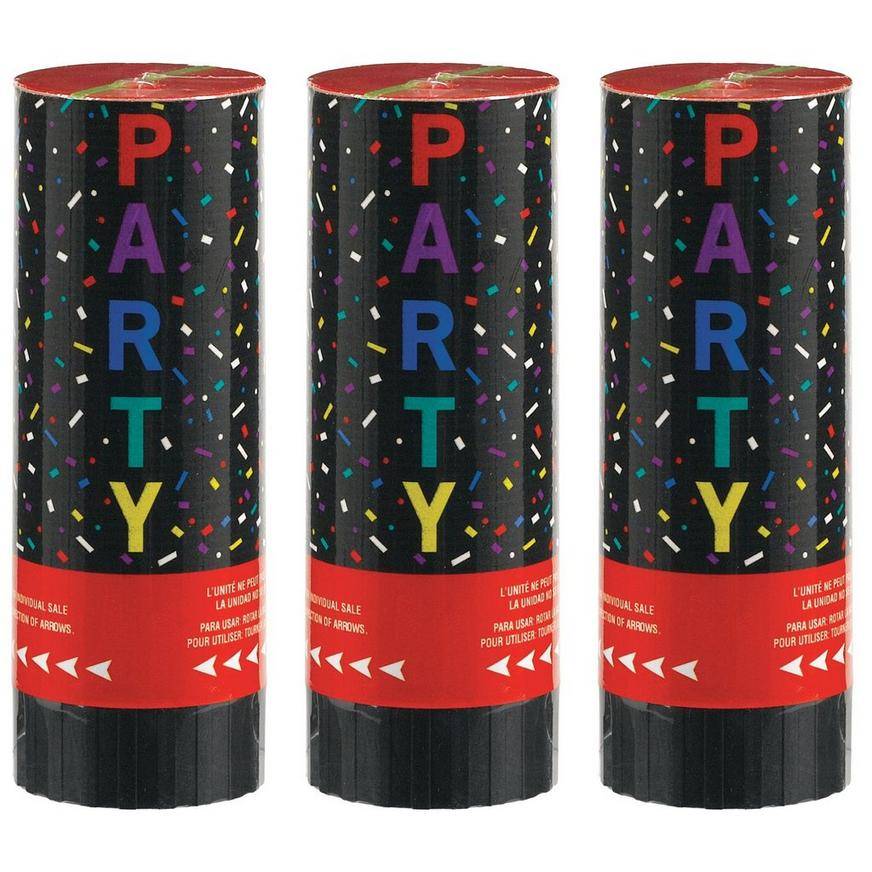 Party City Multicolor Confetti Poppers (3 ct) (multicolor)