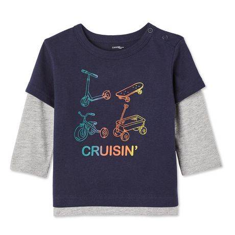 George Baby Boys'' Fooler Tee (Color: Navy, Size: 12-18 Months)