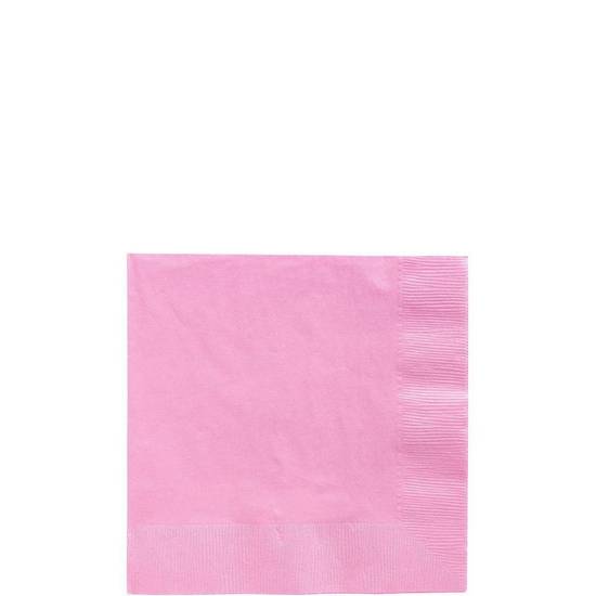 Pink Paper Beverage Napkins, 5in, 100ct