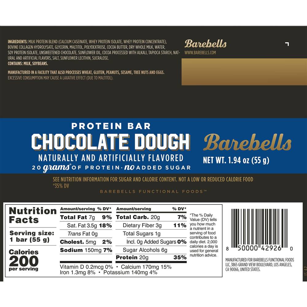 Barebells Protein Bar Dough (chocolate)