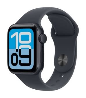 Apple Se 3 Gps Aluminum Case Watch With Midnight Sport Band, 40 mm, Midnight