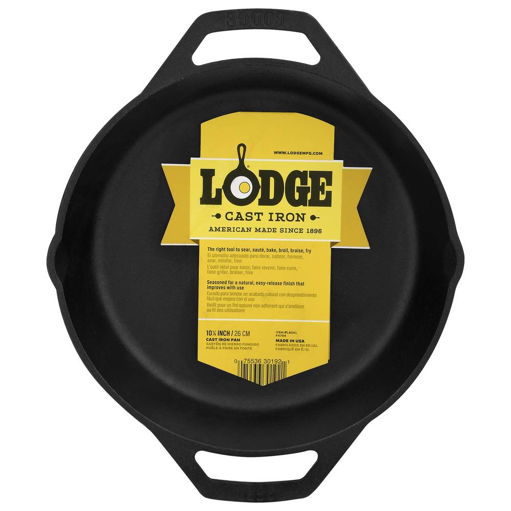 Lodge Induction Base Cast Iron Pan 10.25 Inches, Block