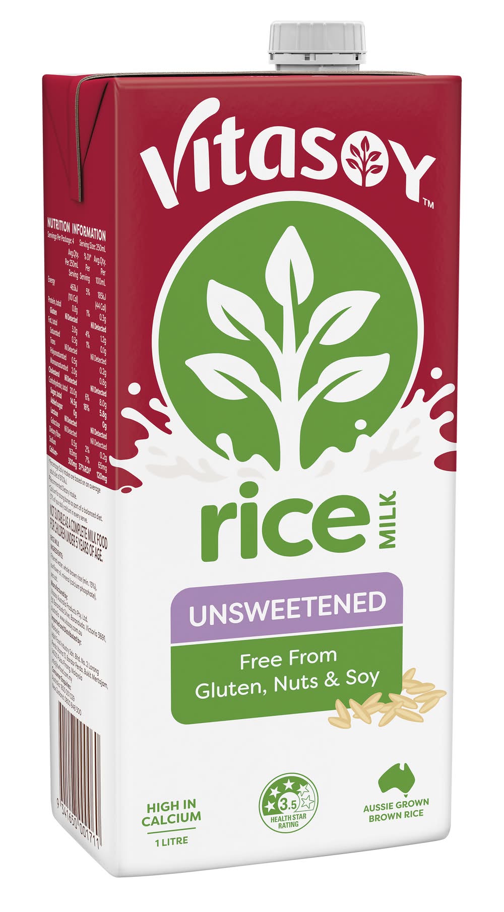 Vitasoy Unsweetened Rice Milk (1L)