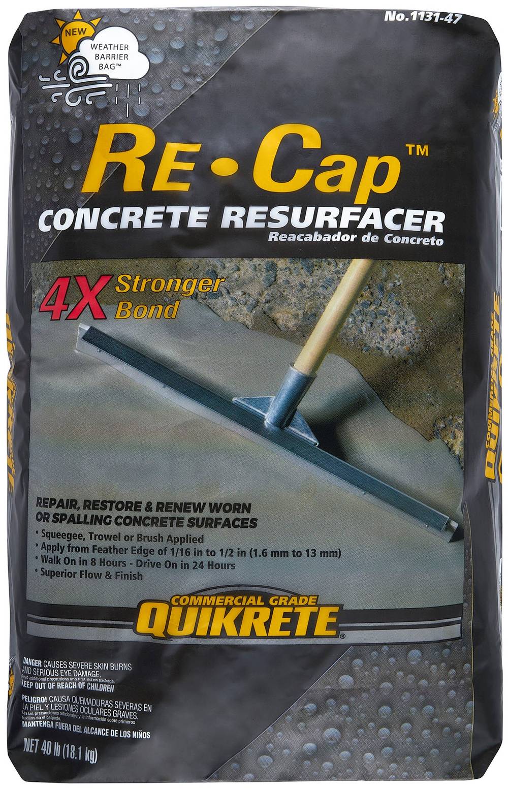 QUIKRETE Re-Cap 40-lb Concrete Resurfacer | 113147