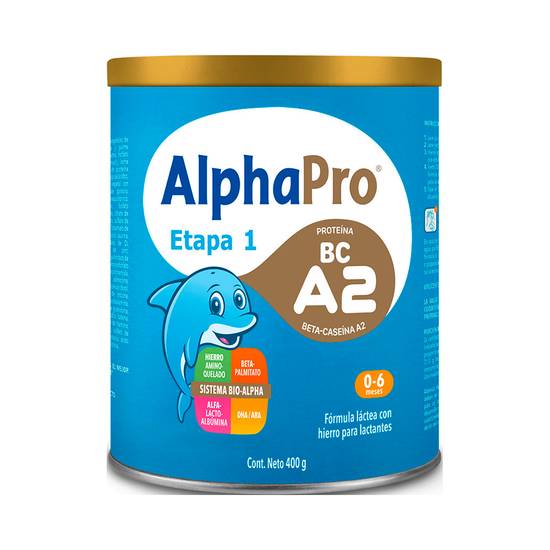 Alphapro fórmula láctea con hierro etapa 1 (lata 400 g)