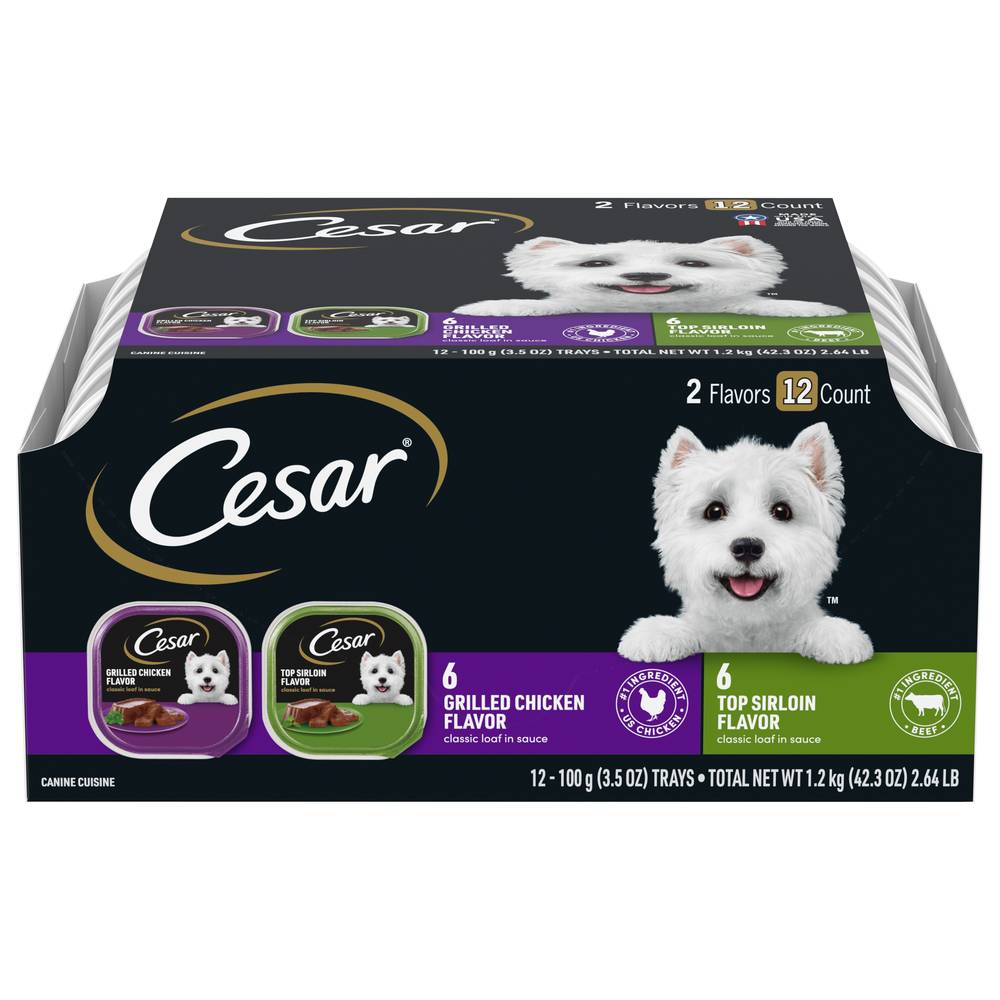 Cesar Chicken Flavor/Top Sirloin Flavor Canine Cuisine (2.64 lbs)