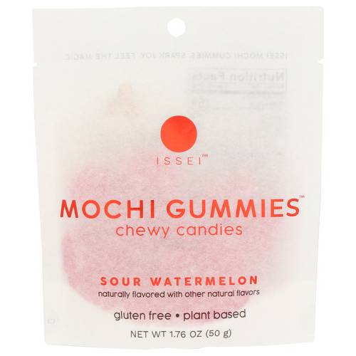 ISSEI Sour Mochi Gummies, Watermelon (1.76 oz)