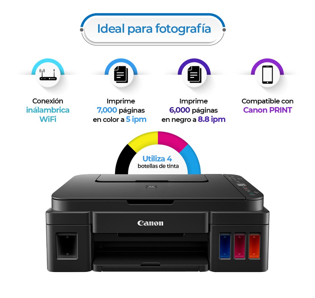 Canon · Pixma impresora multifuncional de inyección de tinta continua g3110