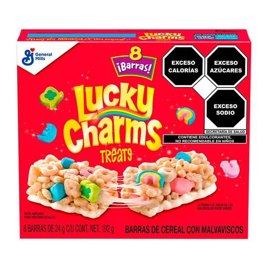 Lucky charms barras de cereal con malvaviscos (caja 192 g)