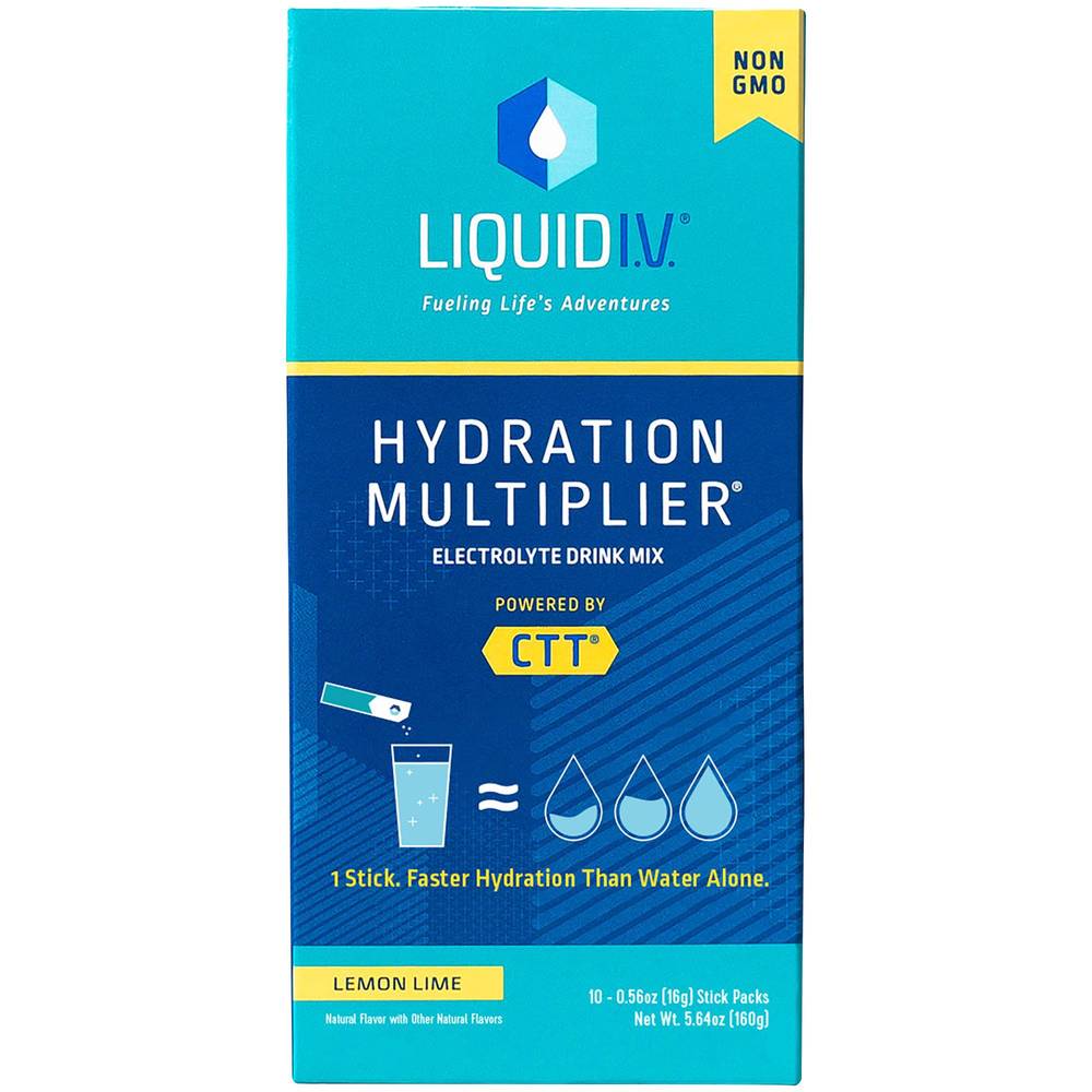 Liquid I.v. Hydration Multiplier Electrolyte Drink Mix (10 pack, 0.56 oz) (lemon lime)