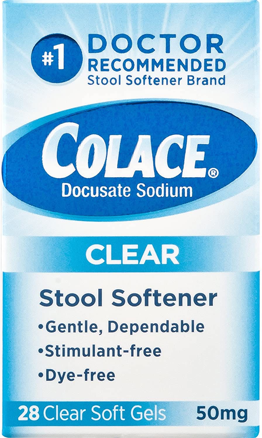 Colace Stool Softener Clear Soft Gels 50 mg (28 ct)