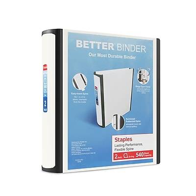 Staples D-Ring Better Binder (2"/white)