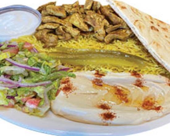 Chicken Shawarma Plate With Rice