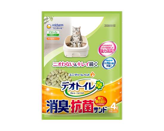 353021：〔ペット用〕デオトイレ飛び散らない消臭・抗菌サンド 4L / Deo Toilet Cat Sand, Anti-Splash Deodorant, Antibacterial Sand×4L