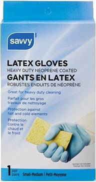 Savvy Home Latex Gloves, Small-Medium
