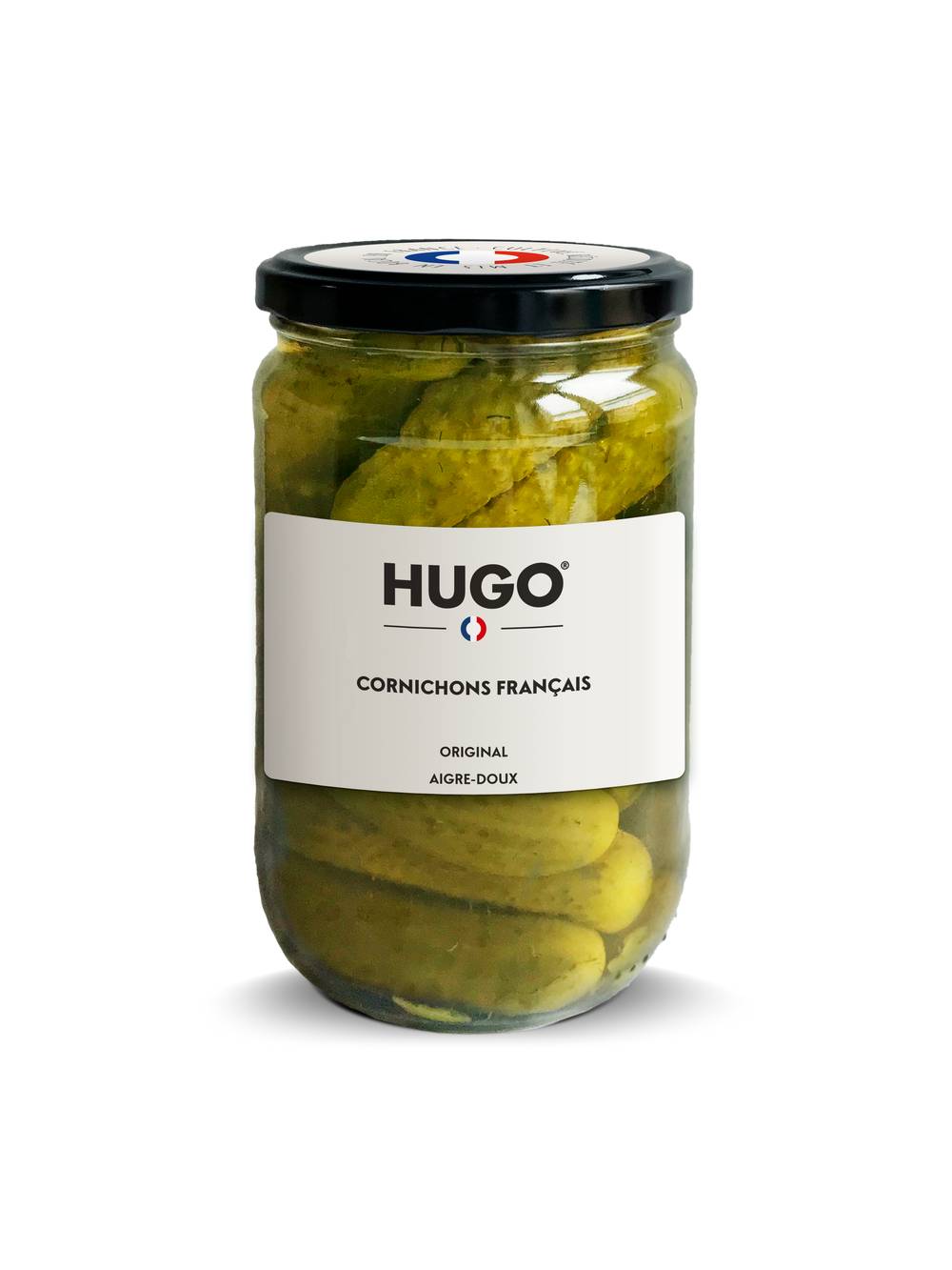 Hugo - Cornichons français à l'aigre doux (660g)