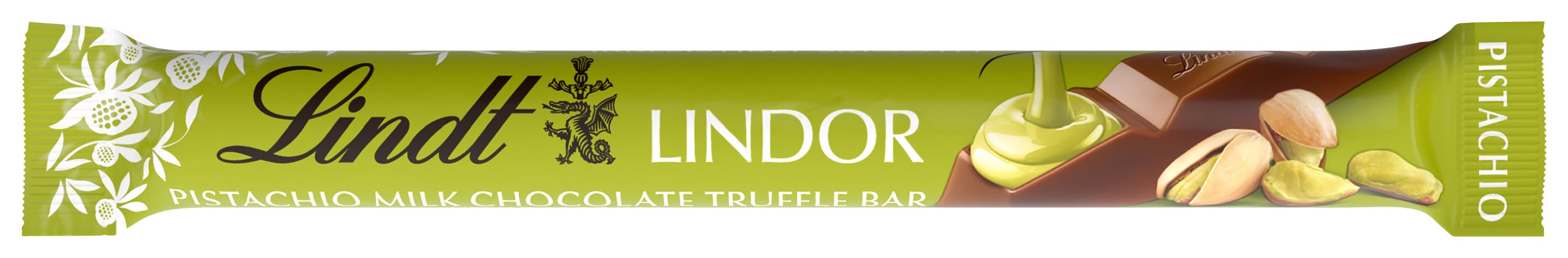 Lindt Lindor Milk Chocolate Truffle Bar, Pistachio (1.3 oz)