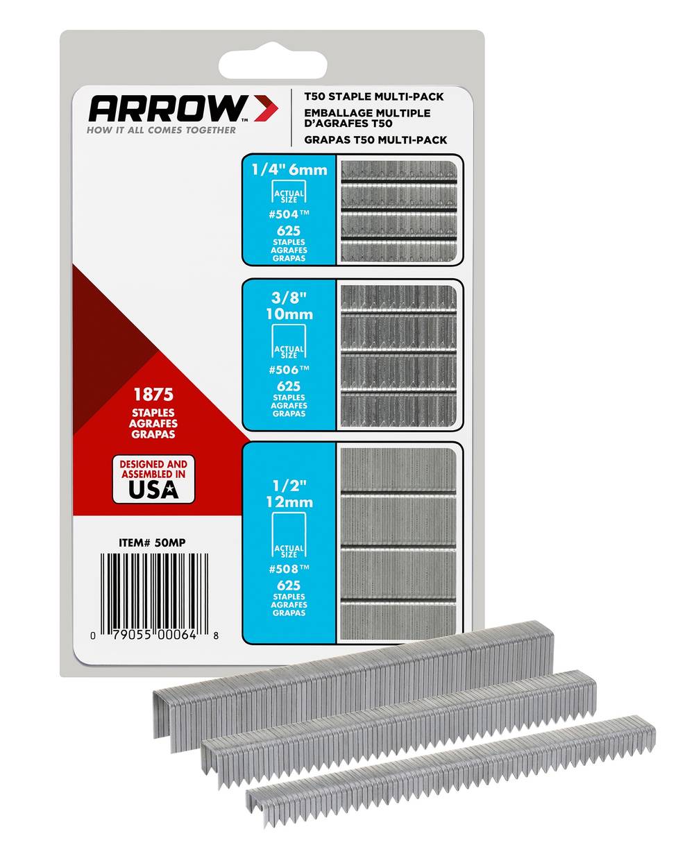Arrow T50 Staples Multi pack (1875 ct)