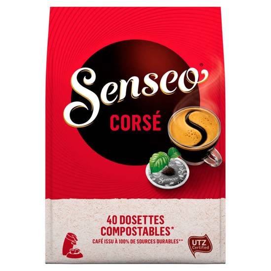 SENSEO - Café - Corsé - Aromatique et Riche - 40 Dosettes Souples - 277g