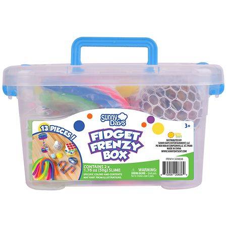 Maxx Bubbles Fidget Frenzy Box 13 Sensory Toys With Storage Container