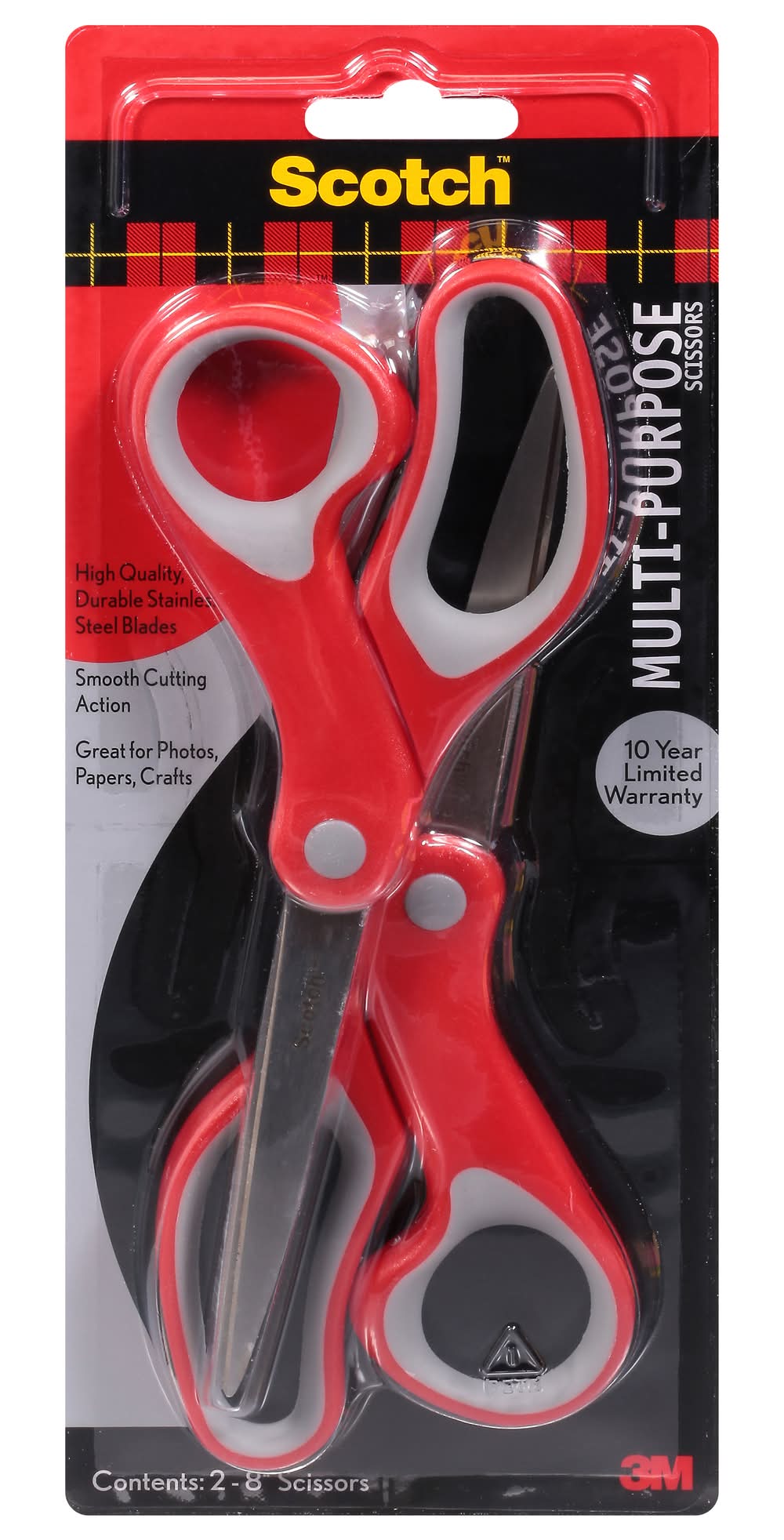 Scotch Multi-Purpose Scissors, 8 in (2 ct)