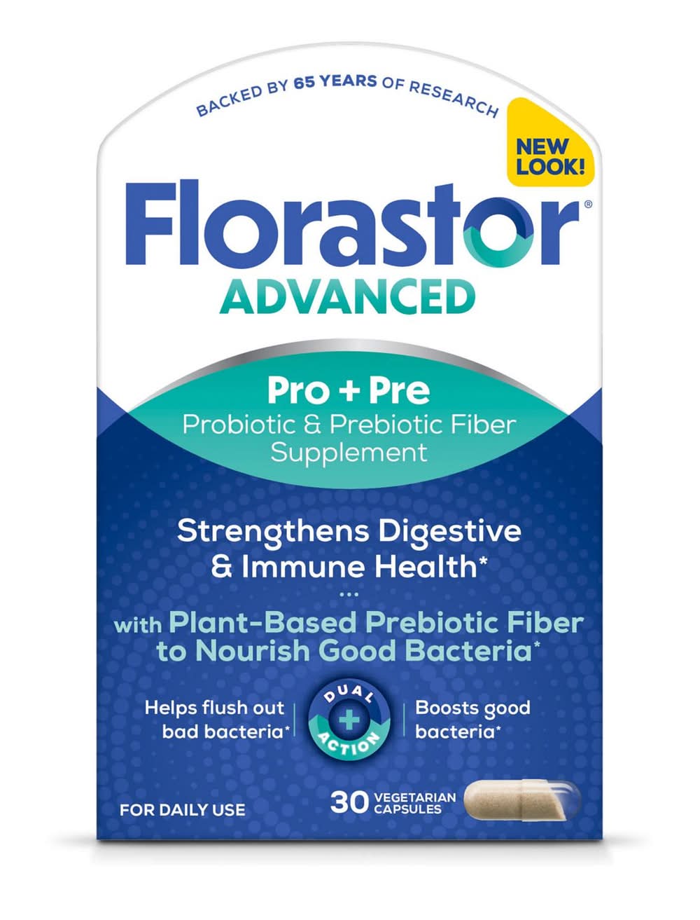 Florastor Select Gut Boost Daily Probiotic and Prebiotic Supplement (30 ct)