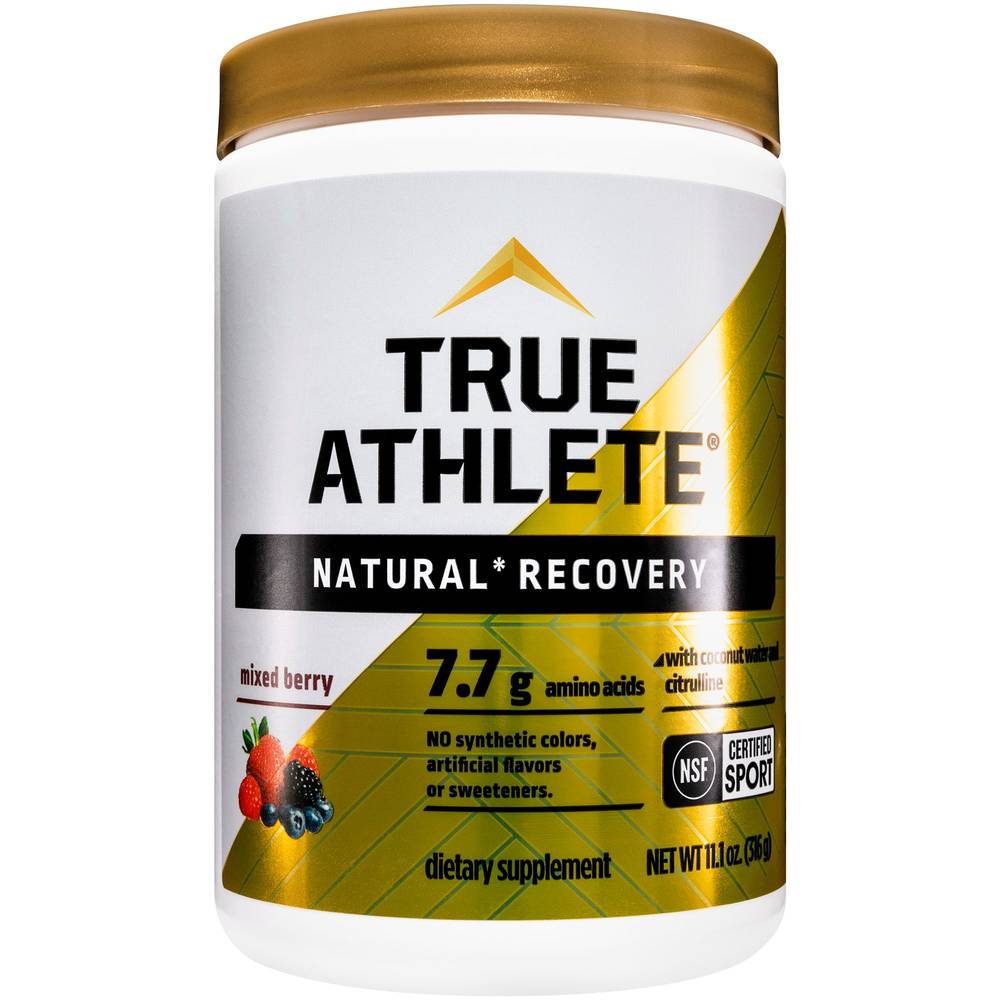 True Athlete Natural Recovery Powder, Mixed Berry (11.1 oz)