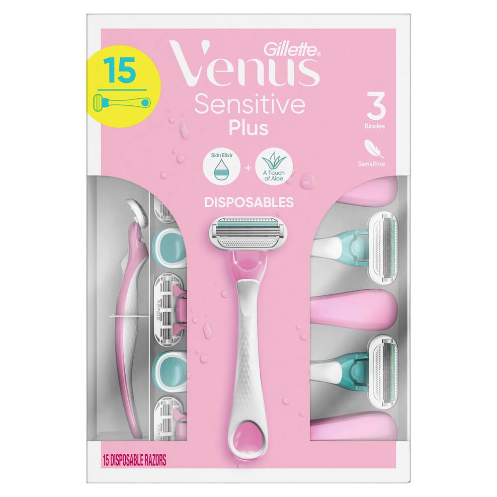 Gillette Venus Sensitive Plus Disposable Razor 3 Blades