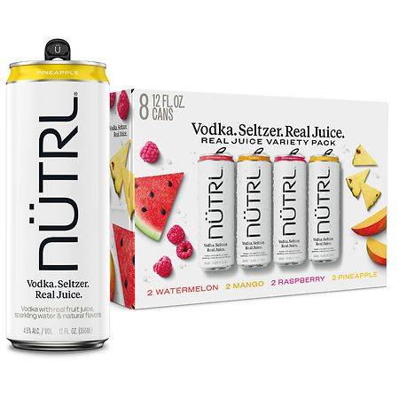 NÜTRL Variety pack Real Juice Vodka Seltzer (8 x 12 fl oz)