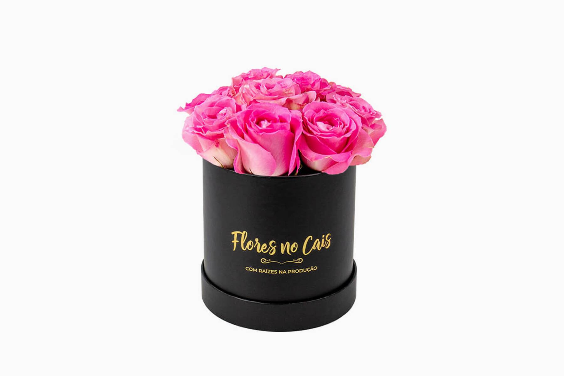 Caixa de Rosas Cor-de-Rosa
