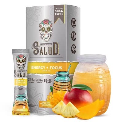 Salud Energy Focus Drink Mix, Pineapple-Mango (1.27 oz, 6 ct)