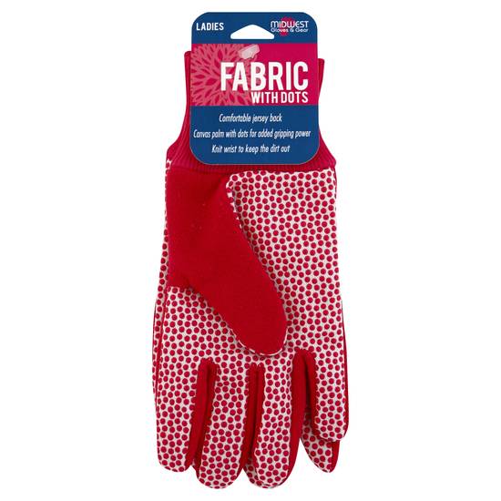 Midwest Gloves & Gear Ladies Fabric With Dots Gloves (1 pair)