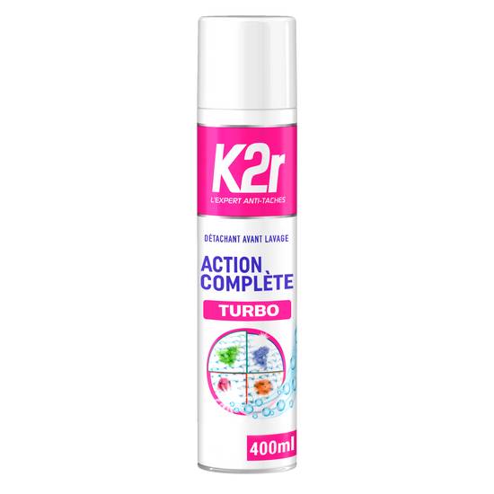K2r - Détachant avant lavage aérosol action complète turbo (400 ml)