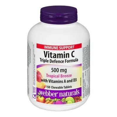 Webber Naturals Tropical Breeze Flavoured Vitamin C Triple Defence Formula (150 ct)